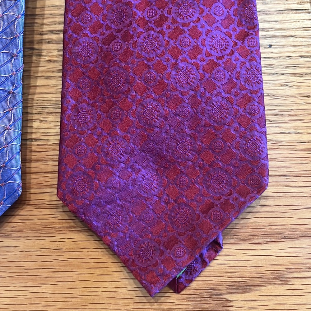 A lot of 3 vintage silk designer neckties for men - Picture 3 of 5